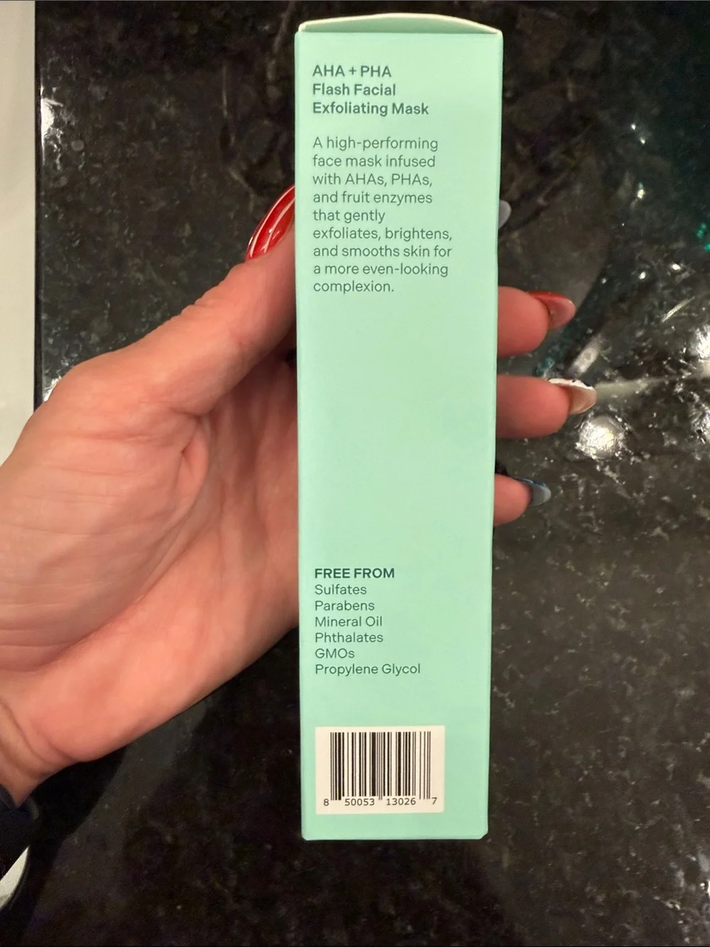 purlisse Mint Green Exfoliating Facial Mask - AHA + PHA Brightening